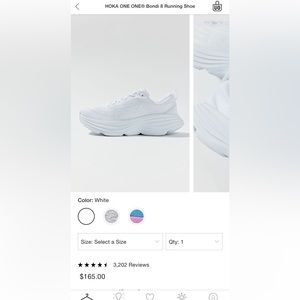 HOKA BONDI 8 (ALL WHITE)